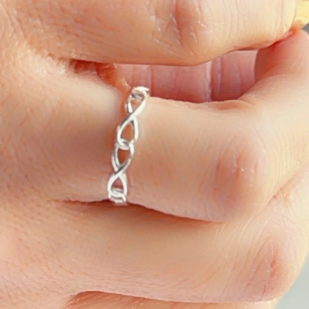 Sterling Silver Dainty Infinity Ring